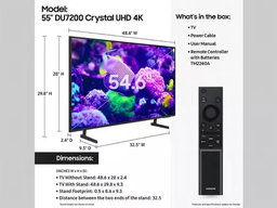 Smart Tv Samsung Un55du7200bxza 55 Pulgadas 4k Du7200 Series