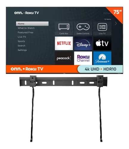 Onn Television 75'' 4k 2160p Led Smart Roku Tv 100044717