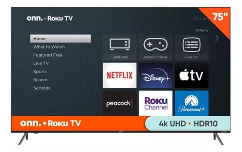 Onn Television 75'' 4k 2160p Led Smart Roku Tv 100044717_1