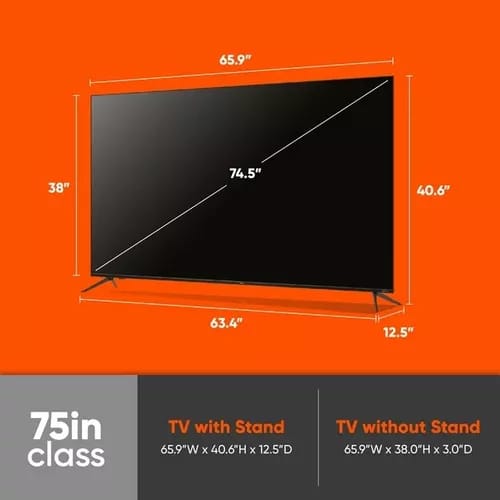 Onn Television 75'' 4k 2160p Led Smart Roku Tv 100044717_9
