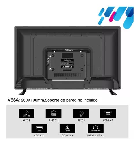 Smart TV Pantalla 32 Pulgadas Weyon Android LED Hd Television 60hz 32WDSNMX_1