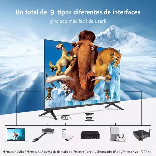 Smart TV Pantalla 32 Pulgadas Weyon Android LED Hd Television 60hz 32WDSNMX_7