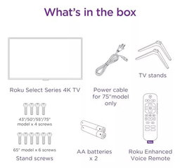 Smart Tv Roku 55 Pulgadas Led 4k Hdr 10 Class Select
