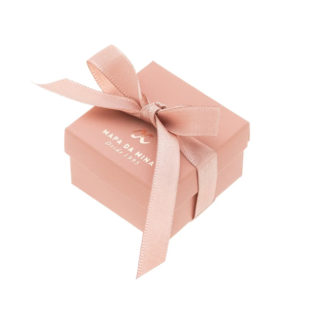 Caixa com Fita para Anel Rosé