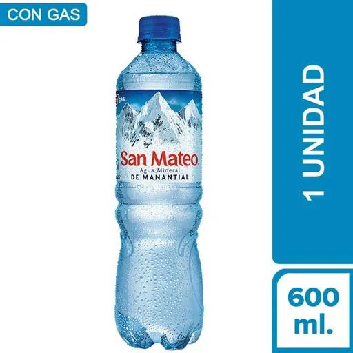 Agua San Mateo Con Gas 600 ml