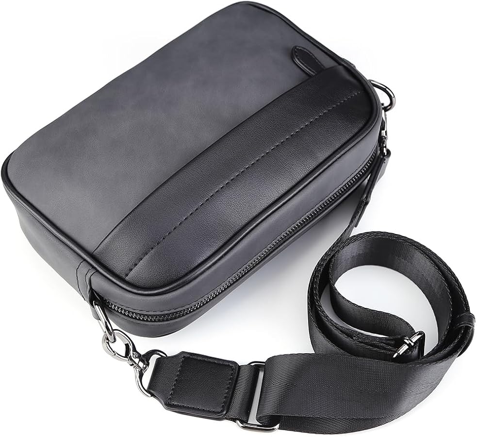 Sac en cuir bandoulière ,petit sac messager vintage, sacs à bandoulière multifonctionnels, initié, homme et dames,_1