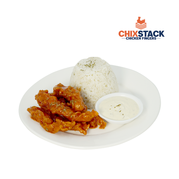 Classic Buffalo Chicken Fingers & Rice_0