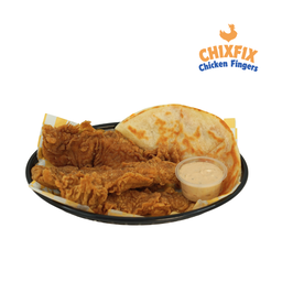 Chicken Fingers with Cheese Quesadilla