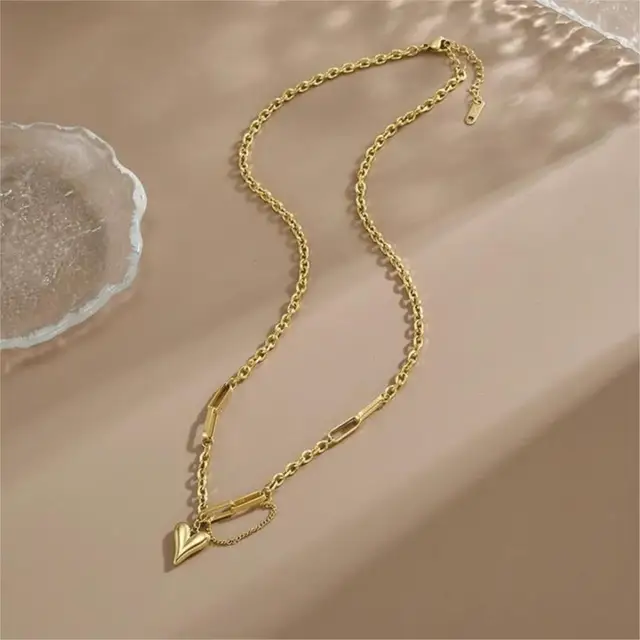 Luxury Gold-Plated Stainless Steel Necklace – Bold & Elegant_2