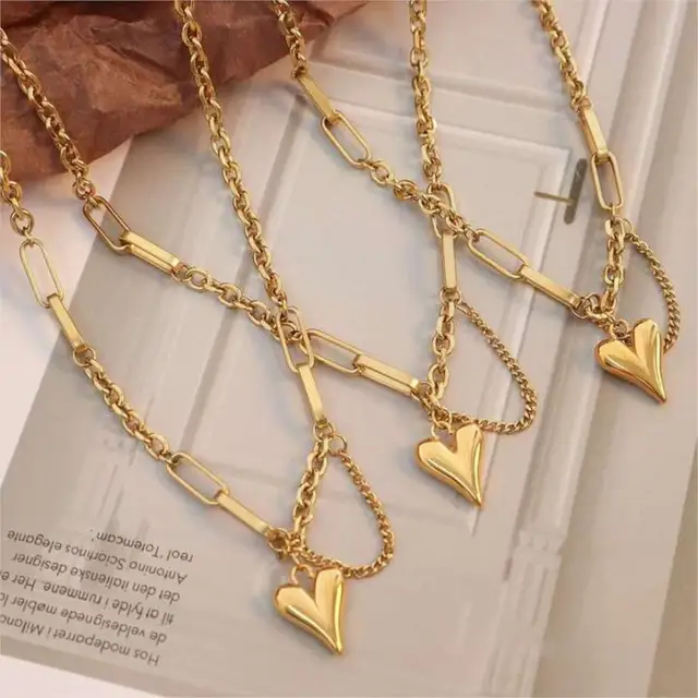 Luxury Gold-Plated Stainless Steel Necklace – Bold & Elegant_1