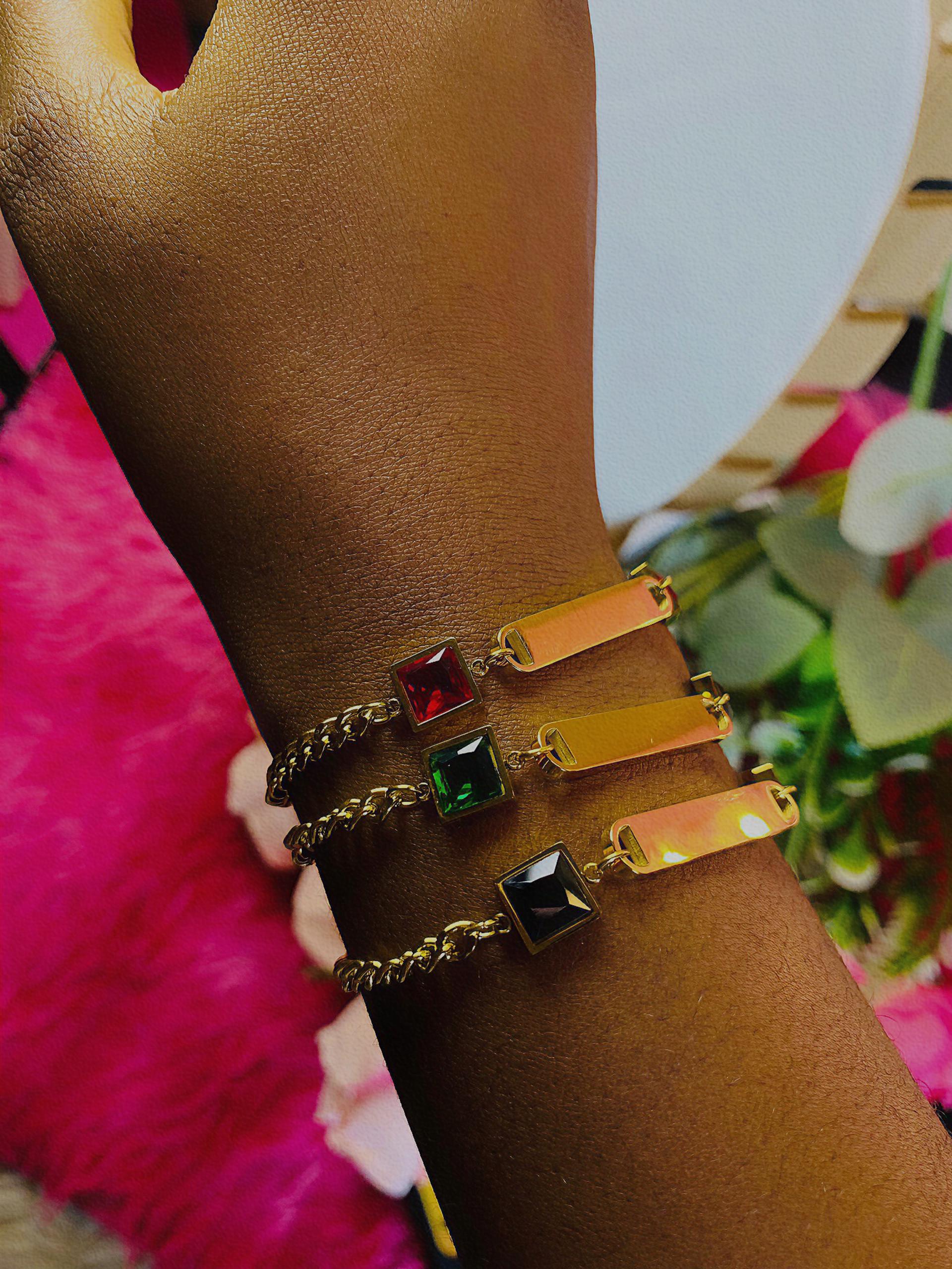 Baguette Birthstone Bracelet_0