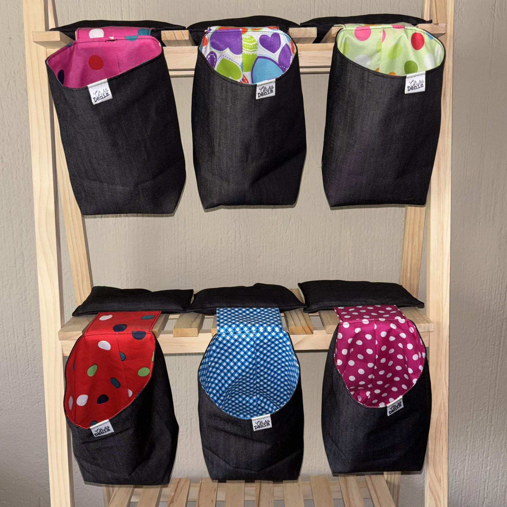 Denim Hanging Baskets - Assorted_0