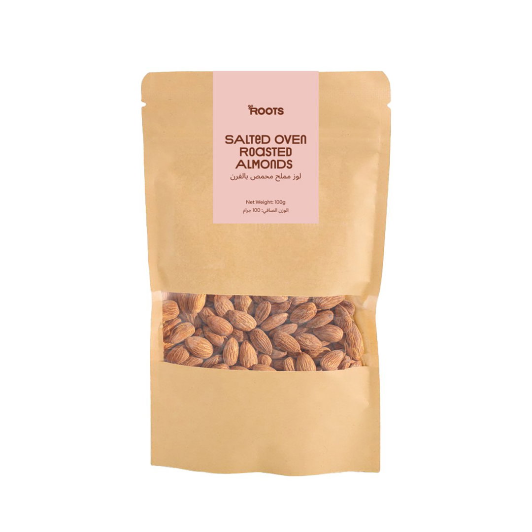 Roots Salted Oven Roasted AlmondsΒ 100g