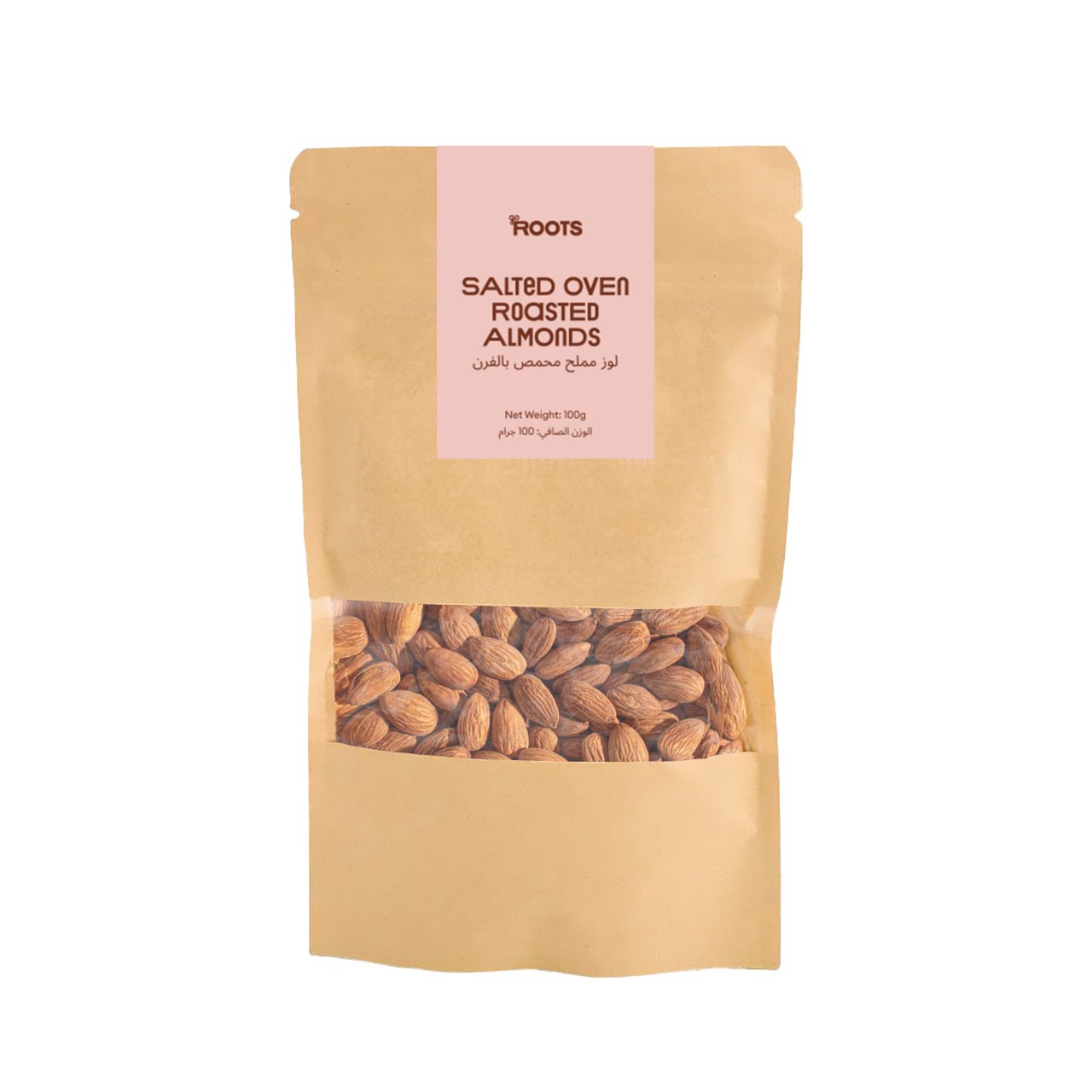 Roots Salted Oven Roasted Almonds 100g_0