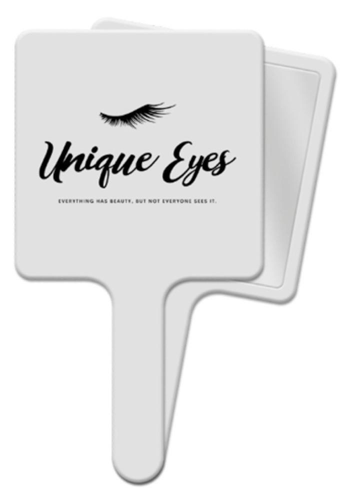 Mini White Square Mirror