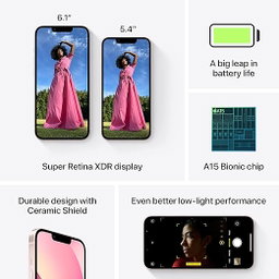 iPhone 13 Mini, 256Go, Rose (Garantie 2ans)