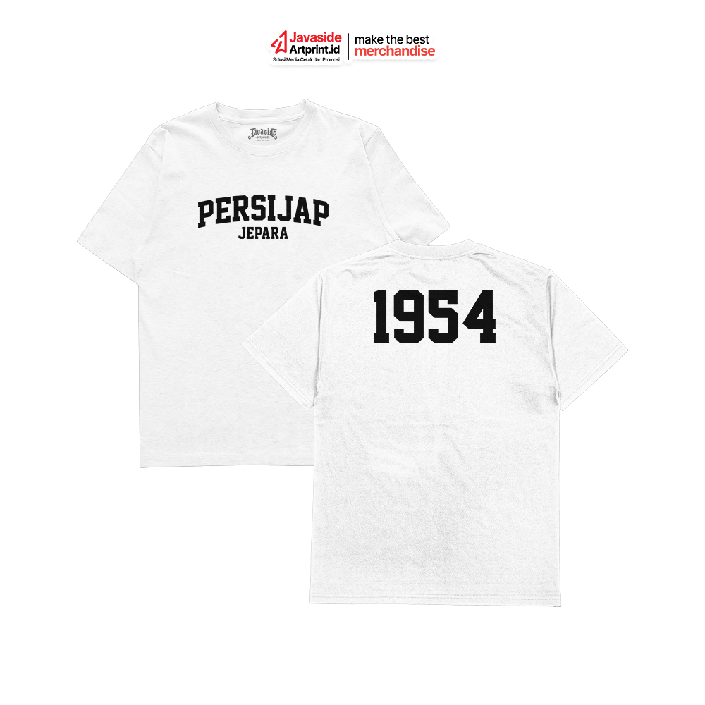 Kaos Persijap Jepara 1954 unisex prita wanita warna hitam- Javaside Artprint_1