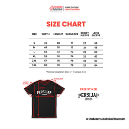 Kaos Persijap Jepara 1954 unisex prita wanita warna hitam- Javaside Artprint