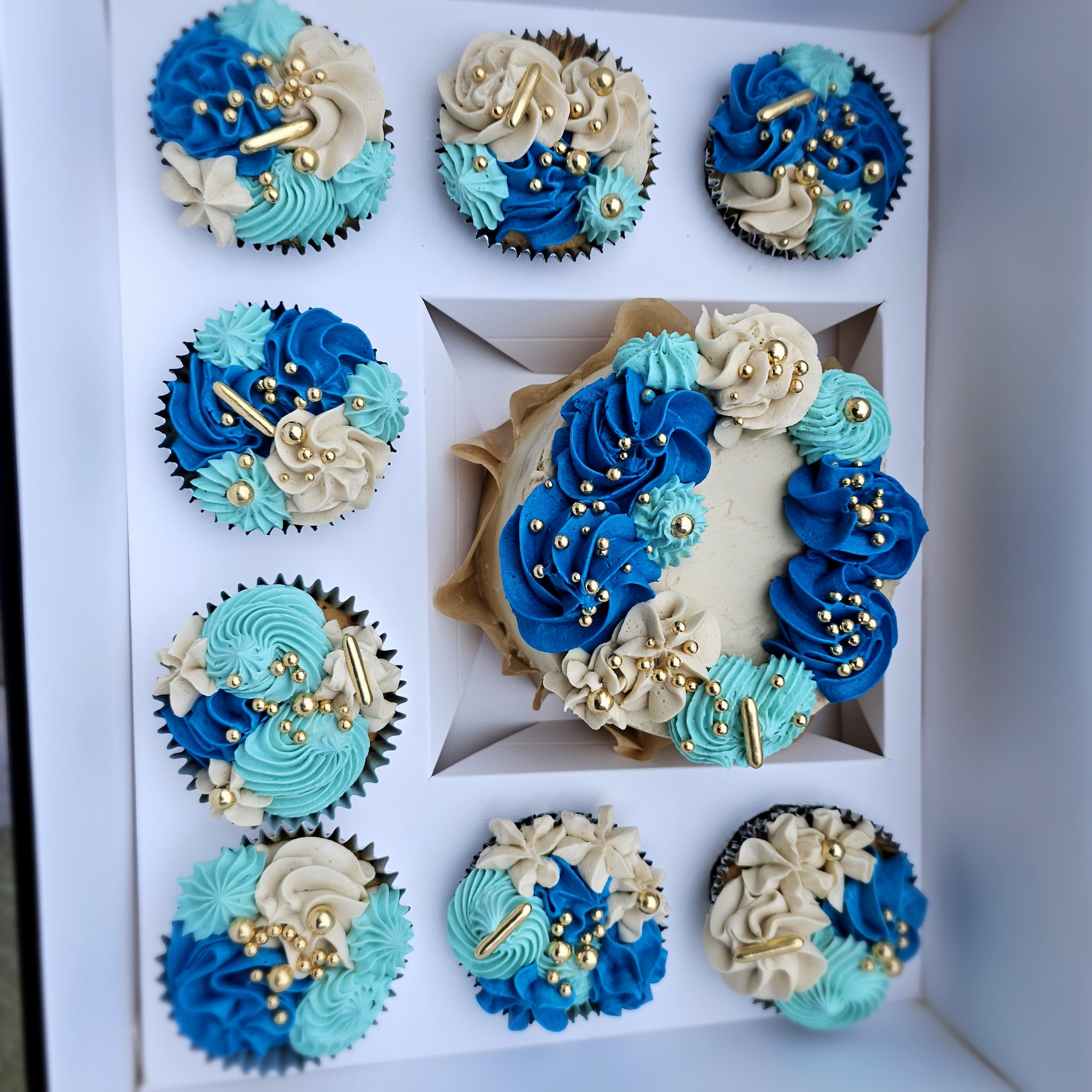 5 inch Bento Cake & 8 matching cupcakes_0