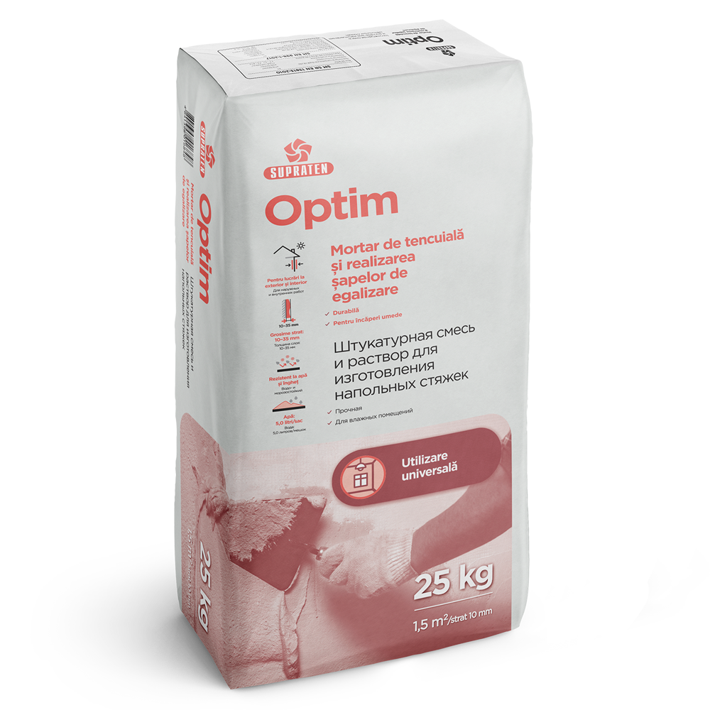 Tencuiala pe baza de ciment Optim 25kg