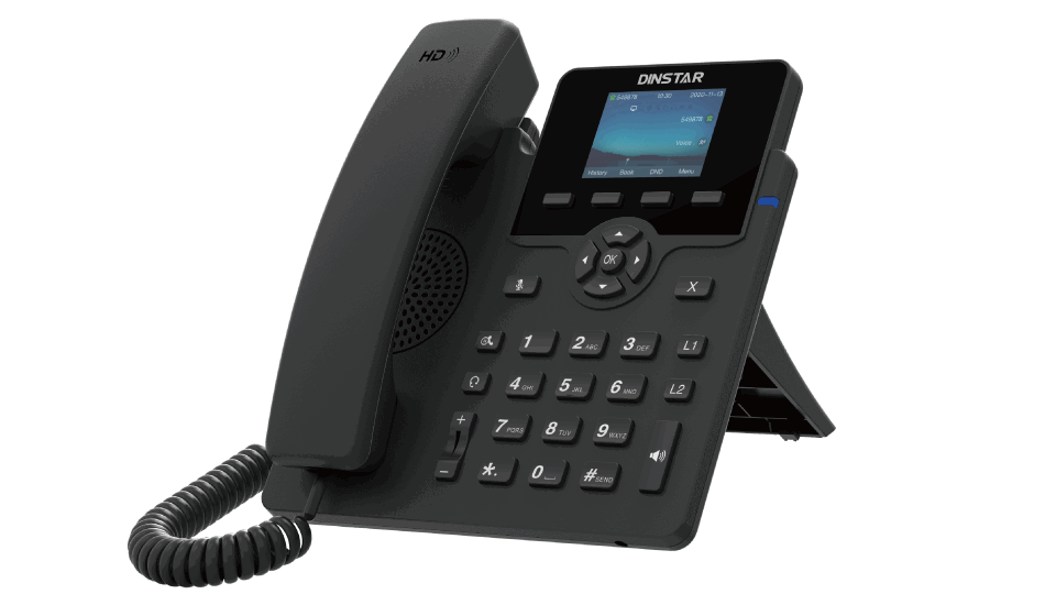 DINSTAR C62UP Color Screen IP Phone with POE & Without Adapter_0