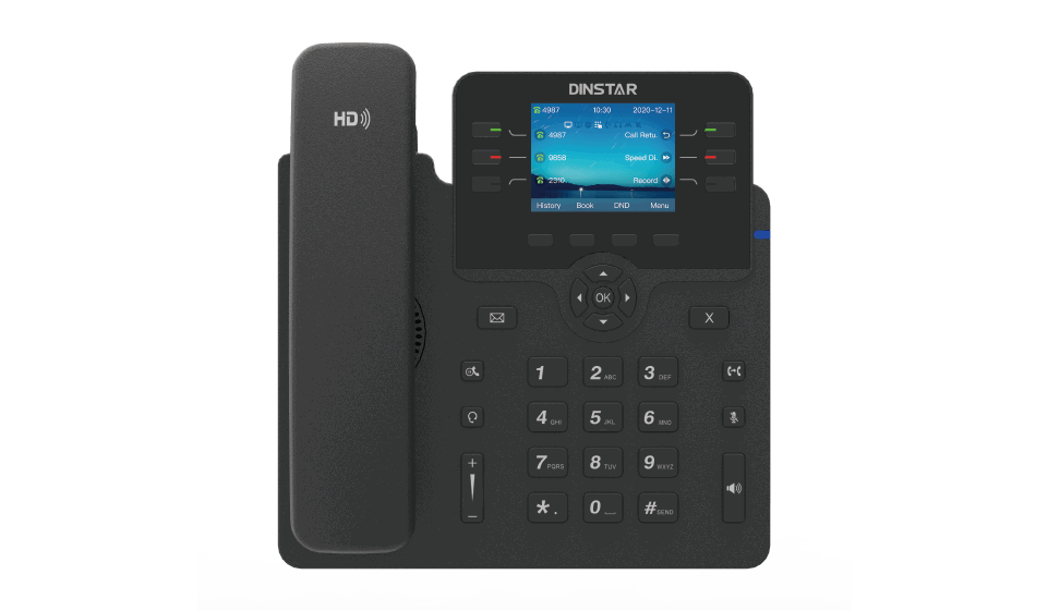 DINSTAR C63GP Color Screen IP Phone with POE & With Adapter