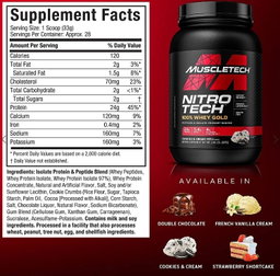 Nitro Tech Whey Gold chocolate peanut butter 2lbs MUSCLETECH (edición limitada)