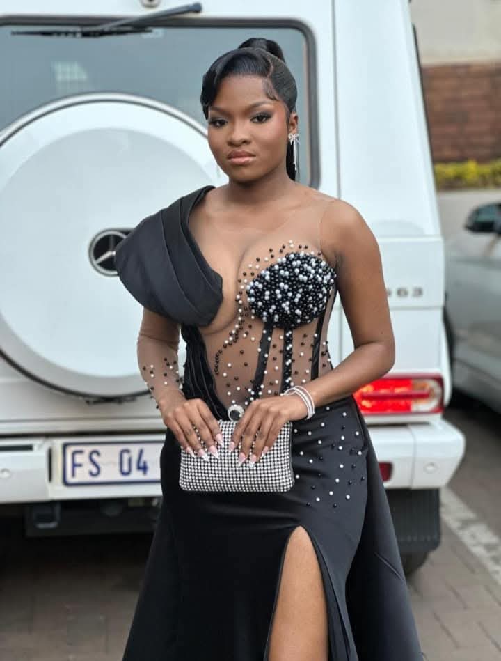 Black beaded dress _0