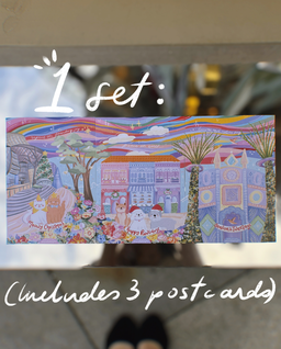 1 Set of 3 Postcards