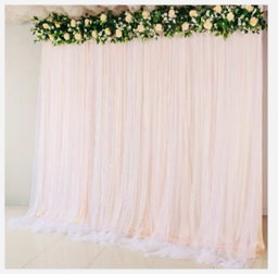 Backdrop Stand Floral decoration , Curtains &LED Lights 💡