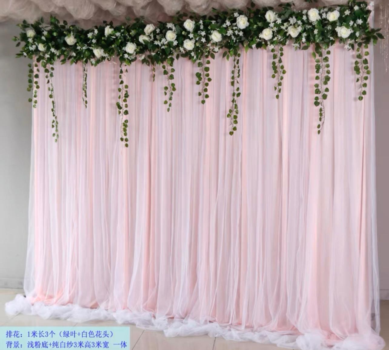 Backdrop Stand Floral decoration , Curtains &LED Lights 💡_3