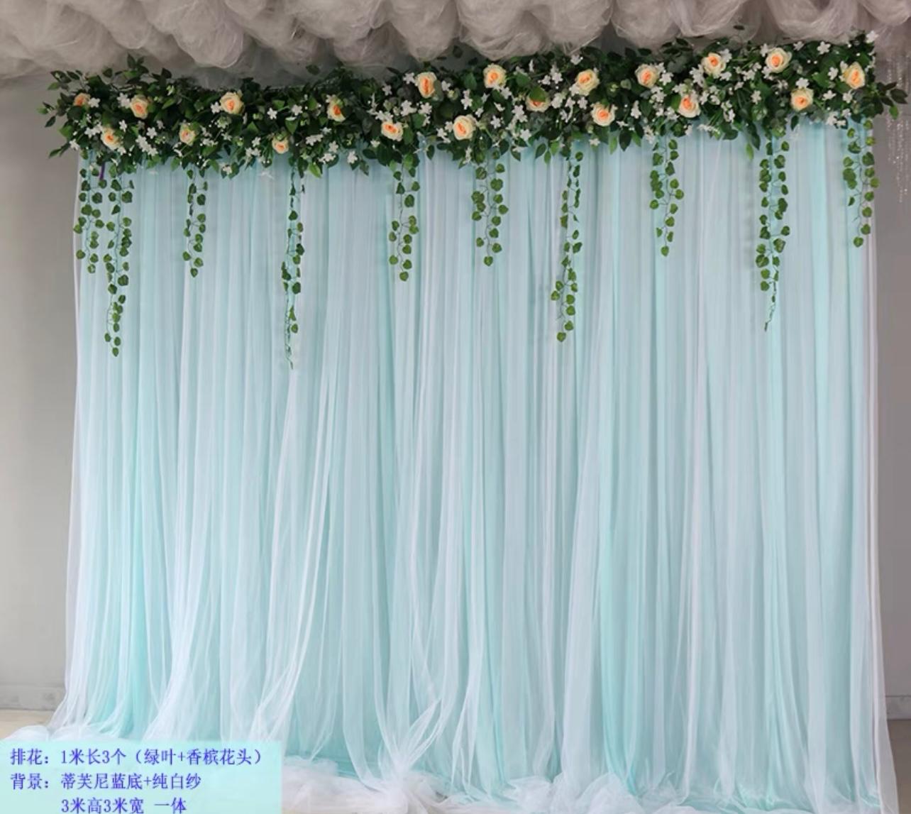 Backdrop Stand Floral decoration , Curtains &LED Lights 💡_4