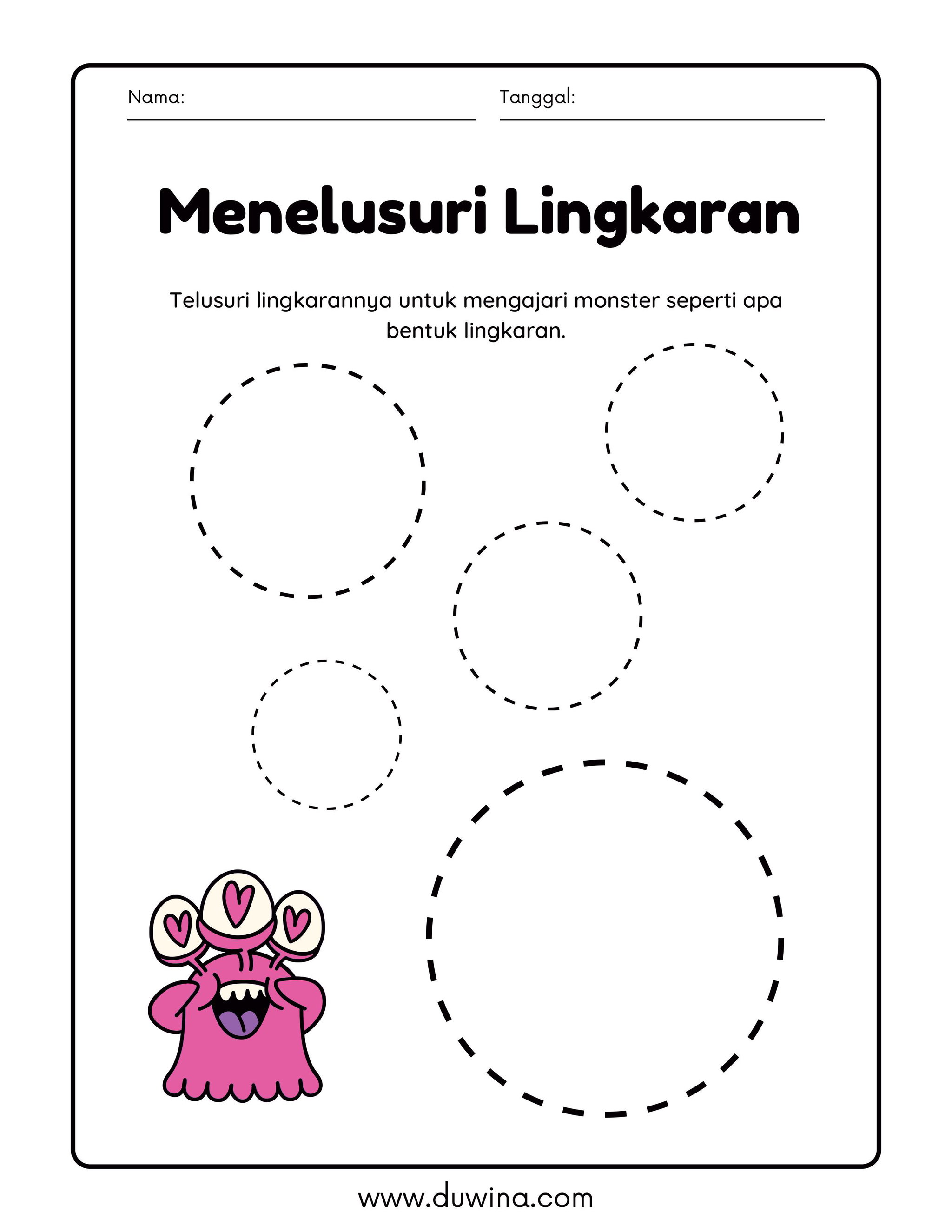 Kids Monster Worksheet 100 halaman_4