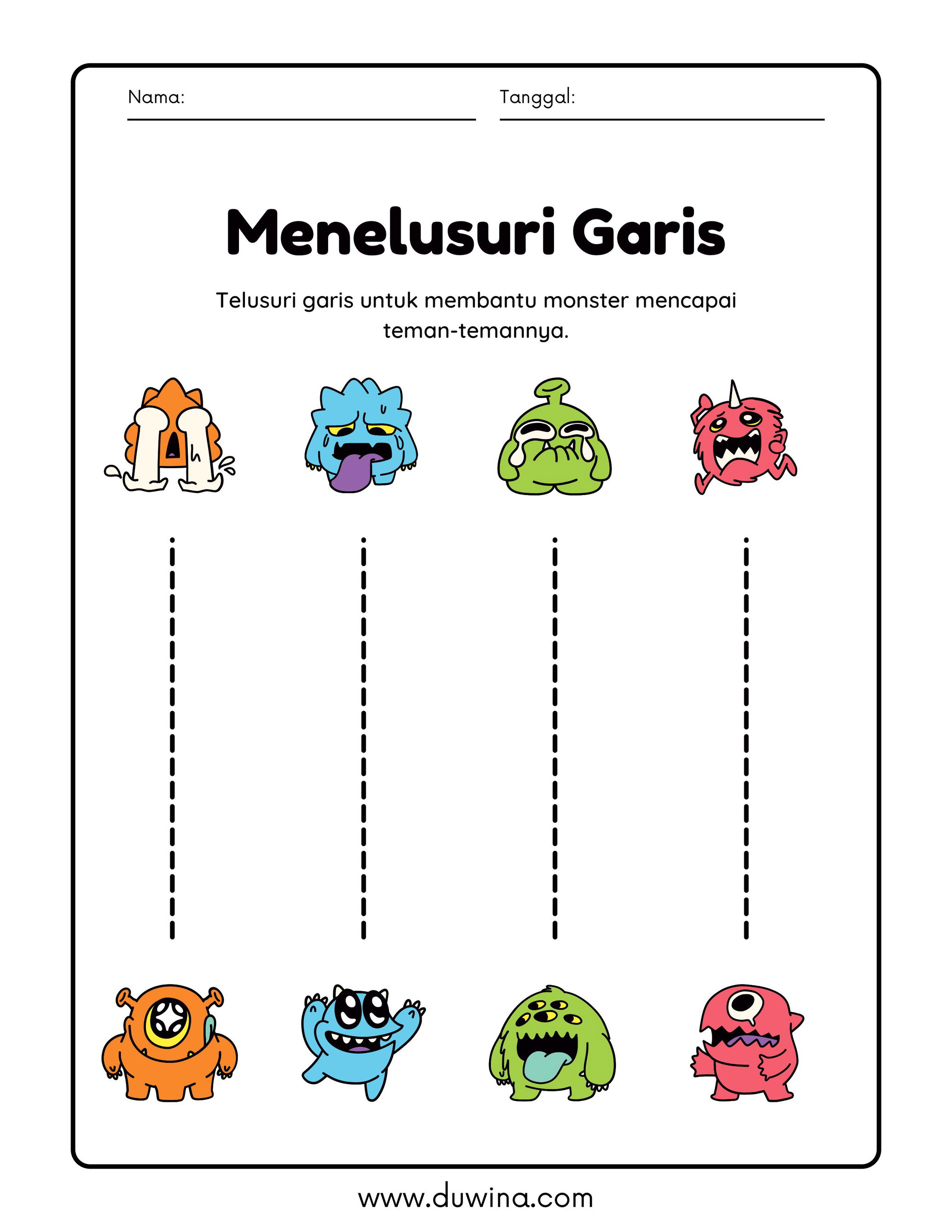 Kids Monster Worksheet 100 halaman_2