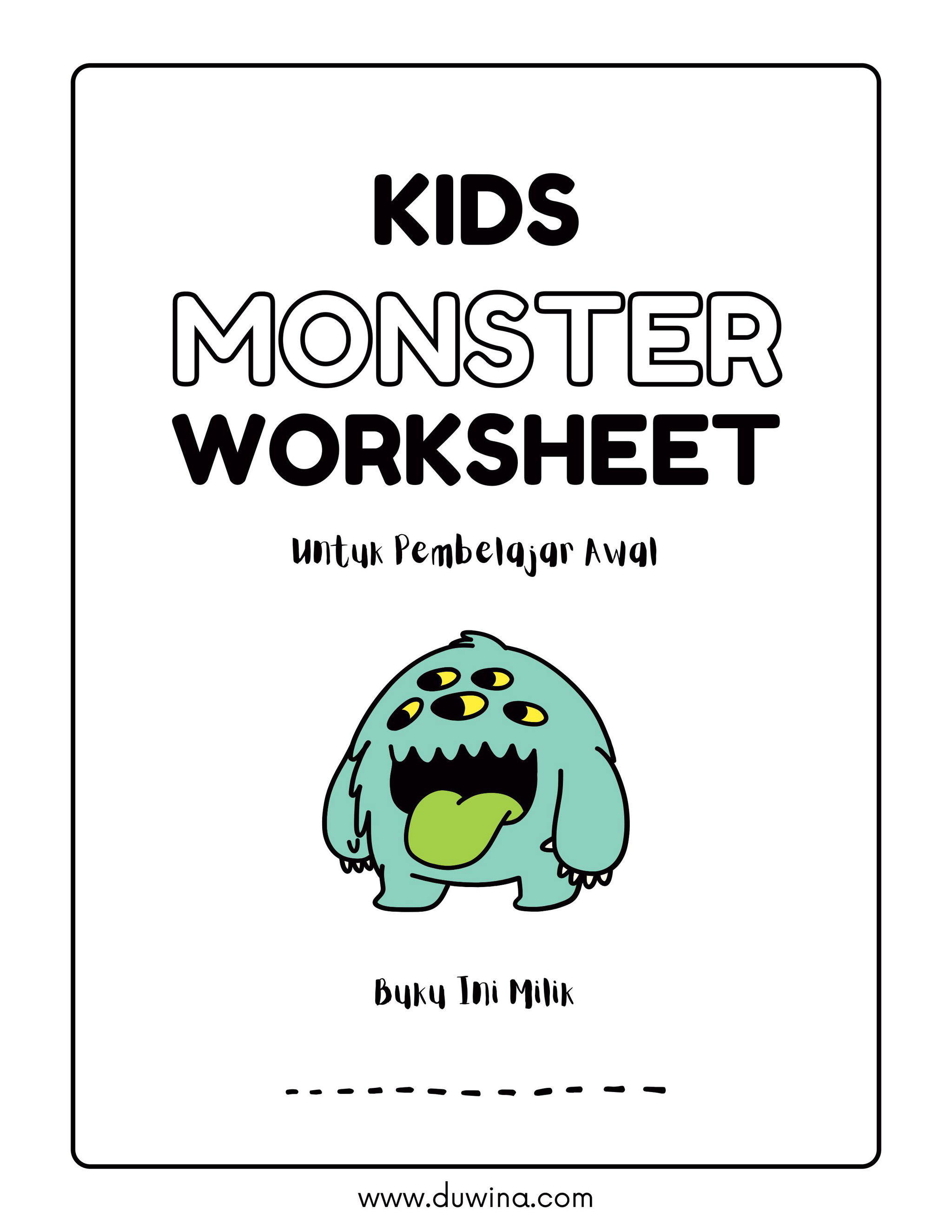 Kids Monster Worksheet 100 halaman_0