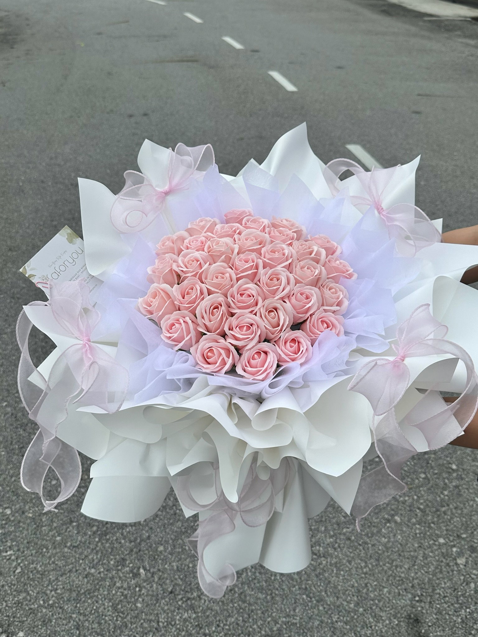 33 Stalk Soap Flower Bouquet _1