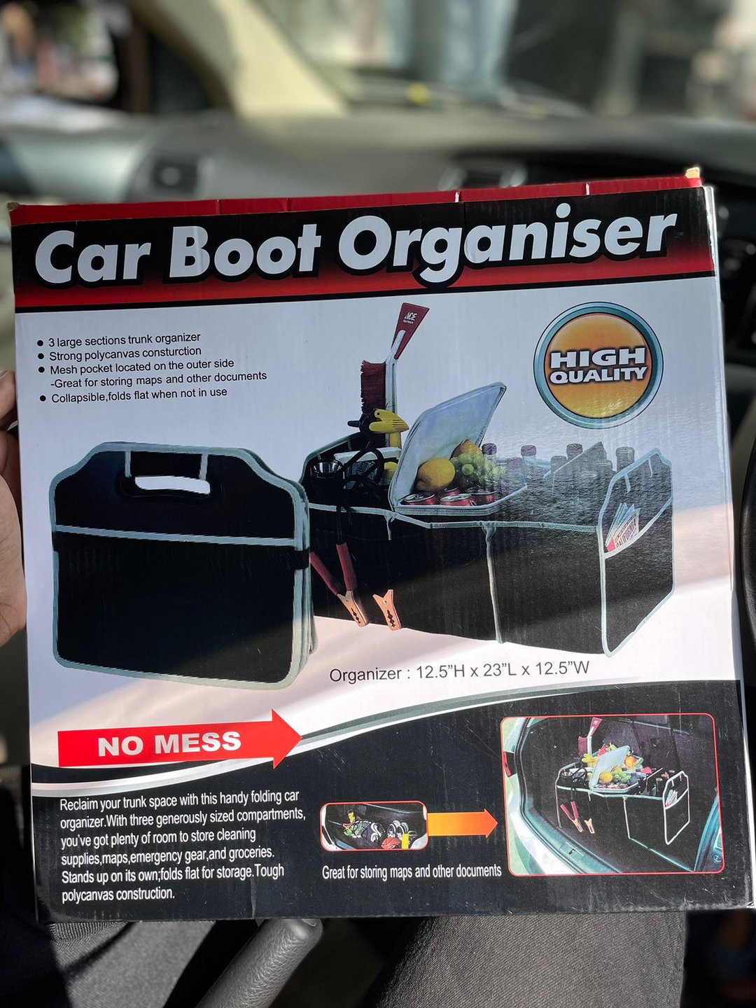 Car boot organizer