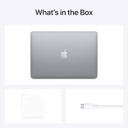 Ordinateur portable Apple MacBook Air 2020 : puce Apple M1, écran Retina 13", 8 Go de RAM, stockage SSD 256 Go, clavier rétroéclairé, caméra FaceTime HD, Touch ID - gris