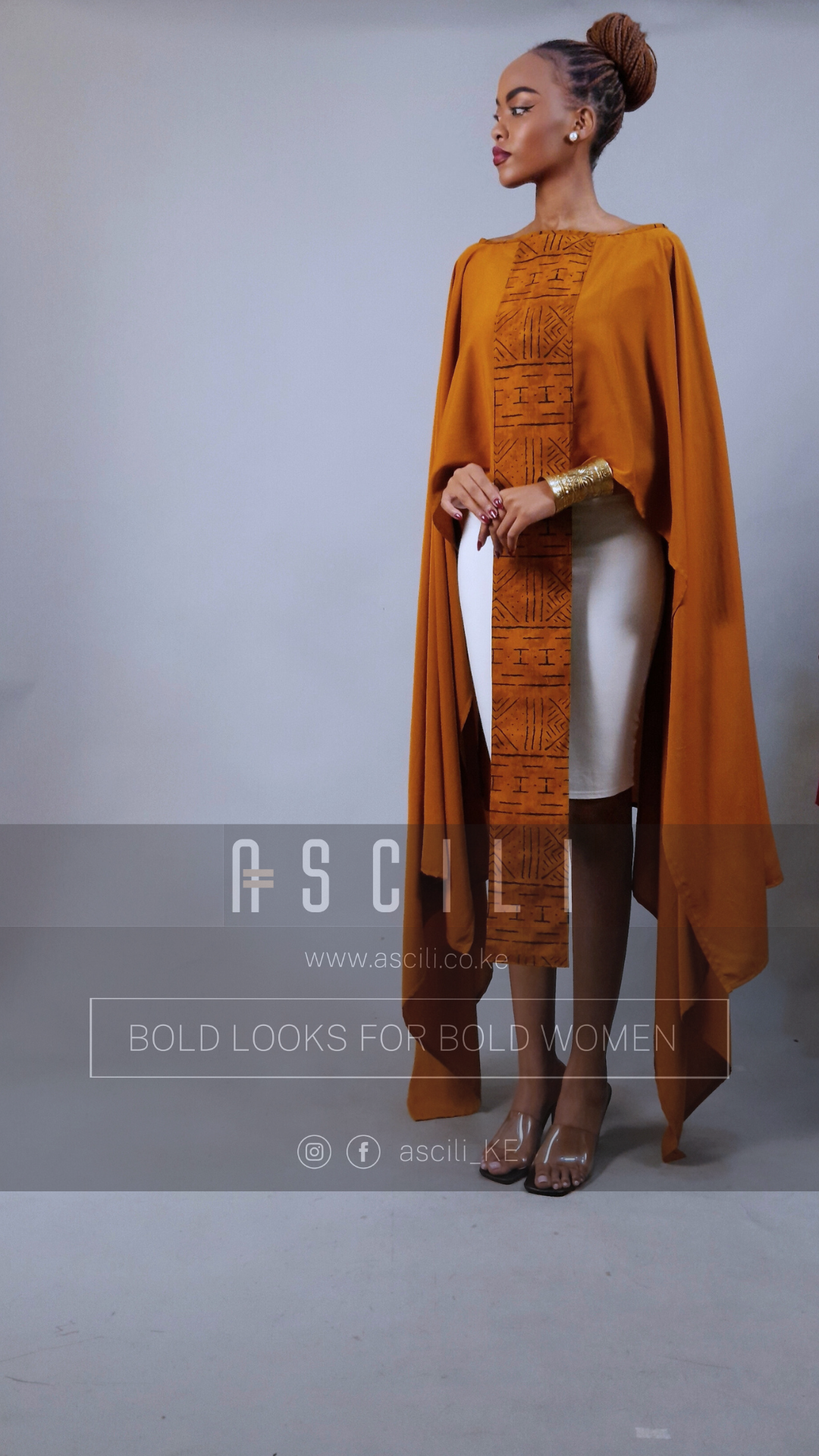 Daima Cape, Statement Occasion, Mustard