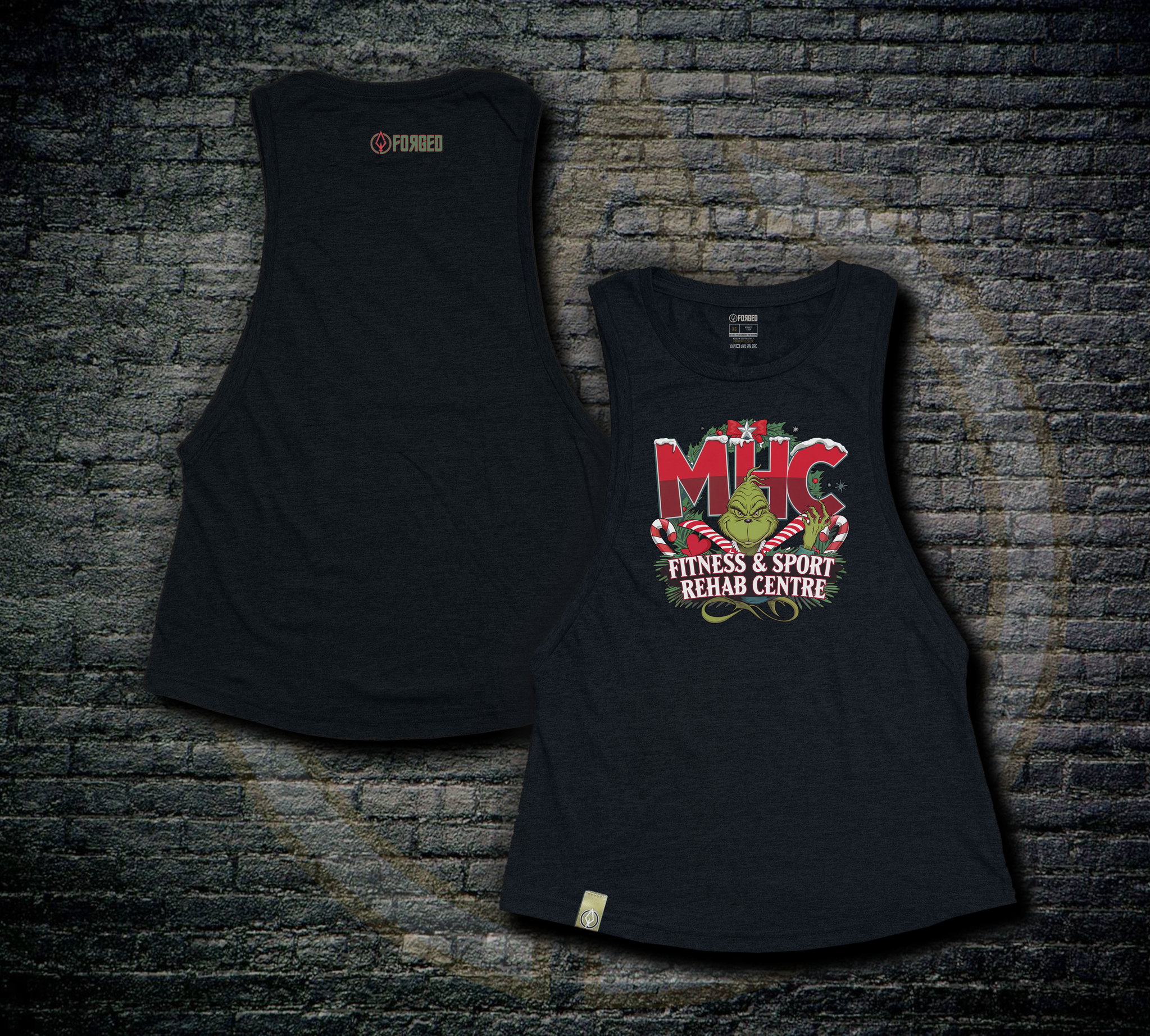 MHC Ladies Grinch Muscle Tank - Black_0