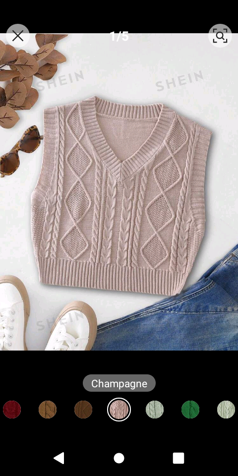 Women's Color V-Neck Sleeveless Minimalist Knit Top, Casual Everyday Wear_0