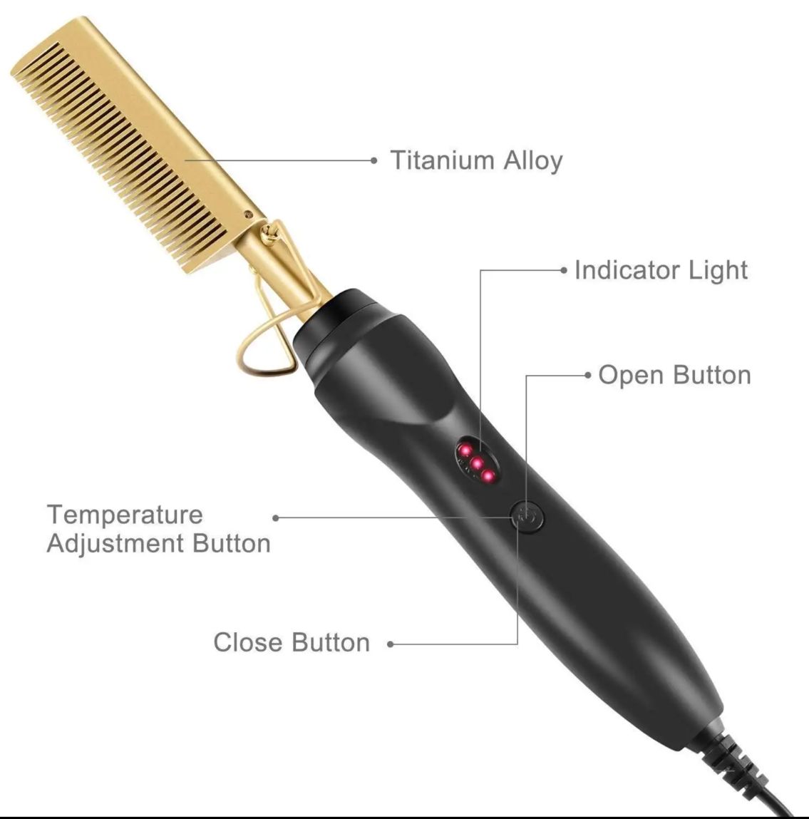 Electric Hot Comb for Wigs and Natural Hair_2