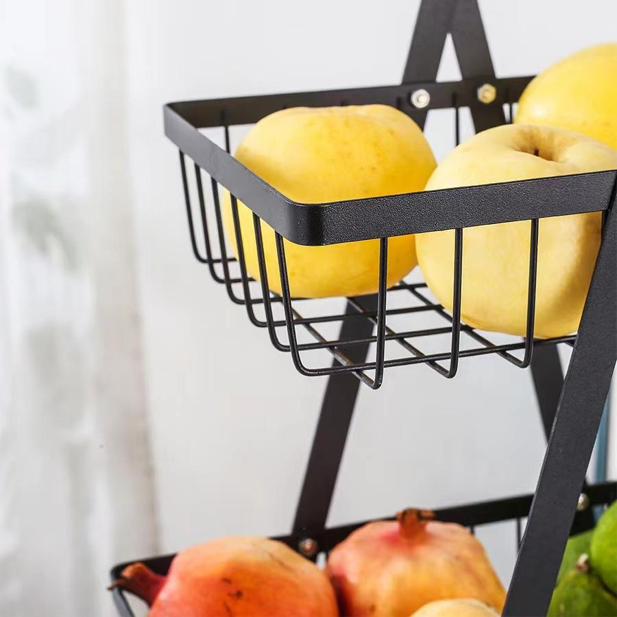 Three-Tier Portable Fruit Basket with Handle_1