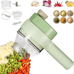 4-in-1 Electric Vegetable Cutter & Chopper Set
