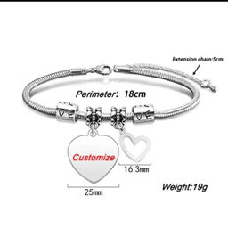 Bracelets en acier inoxydable pour femme 