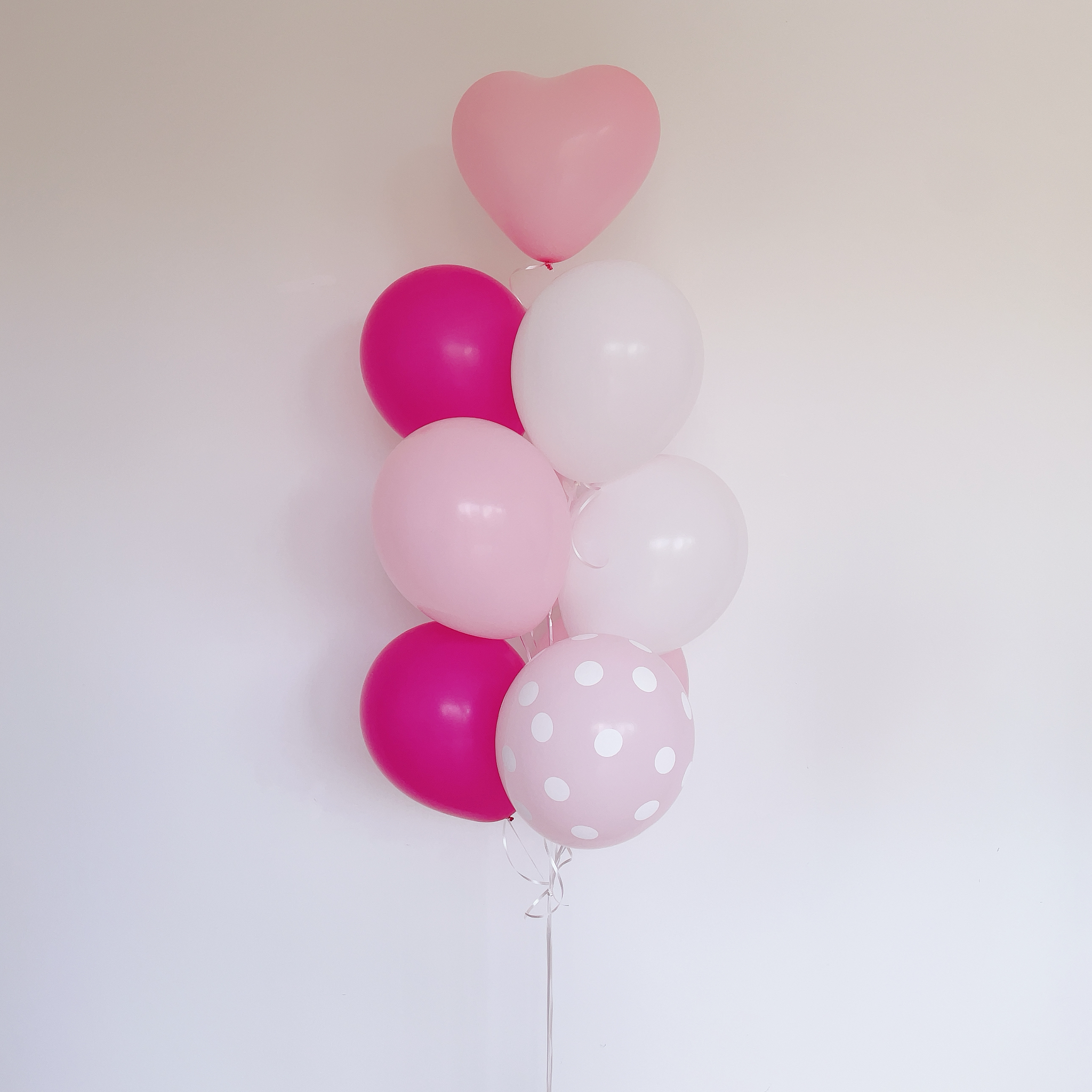 24" Mini bubble balloon with Clay flower_White&pearl white_4