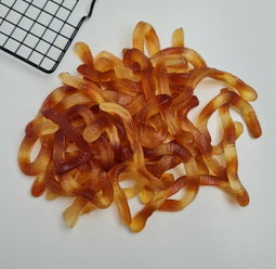 Coca cola flavored gummy worms