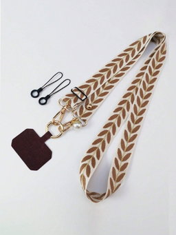 Twisted leaves design phone strap