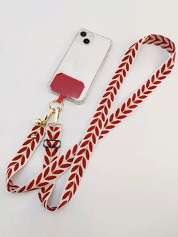 Twisted leaves design phone strap