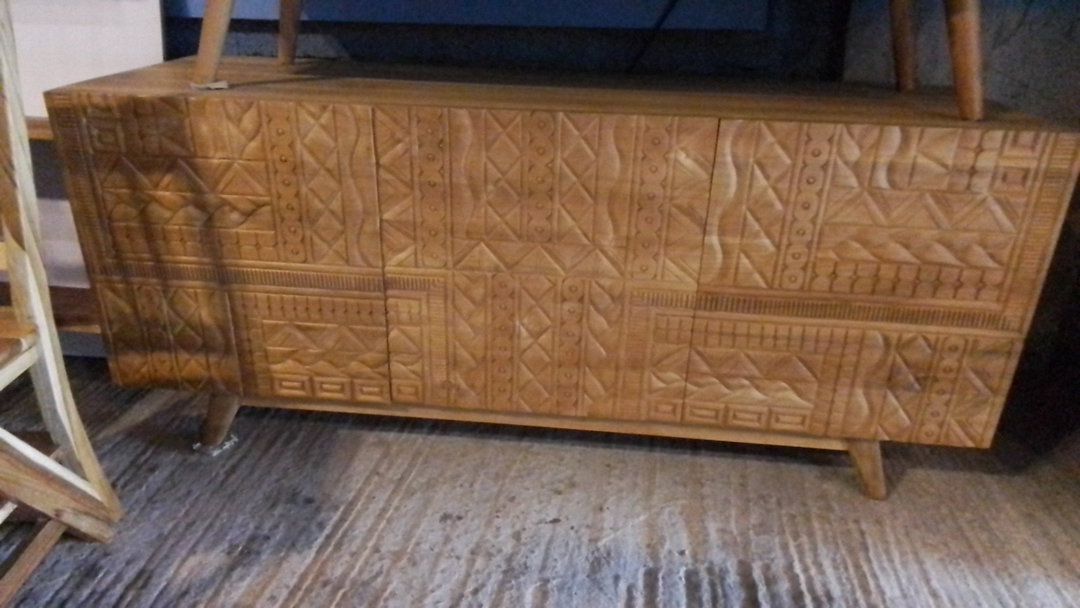 Teak Buffet Calligraphy